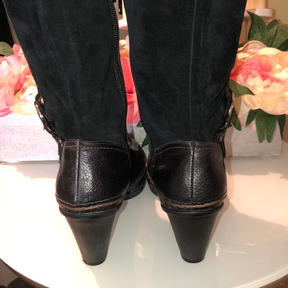 Naturalizer Leather & Suede Brown Calf Boots 10M - Picture 5 of 7